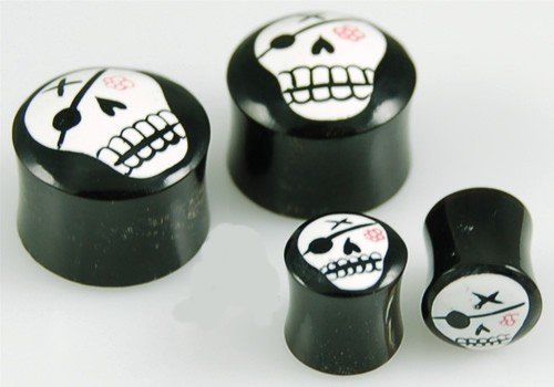 Mexican Skull Horn Plugs
