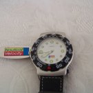 Men's Nautical Velocity Leather Wristband Watch