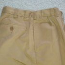 LANDS END KHAKI PANTS SIZE 14 S 14S ADJ WAIST UNIFORM PANTS NICE!