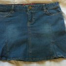 GIRLS ABERCROMBIE STRETCH JEAN MINI SKIRT PLEATS SIZE 14 DENIM CUTE!