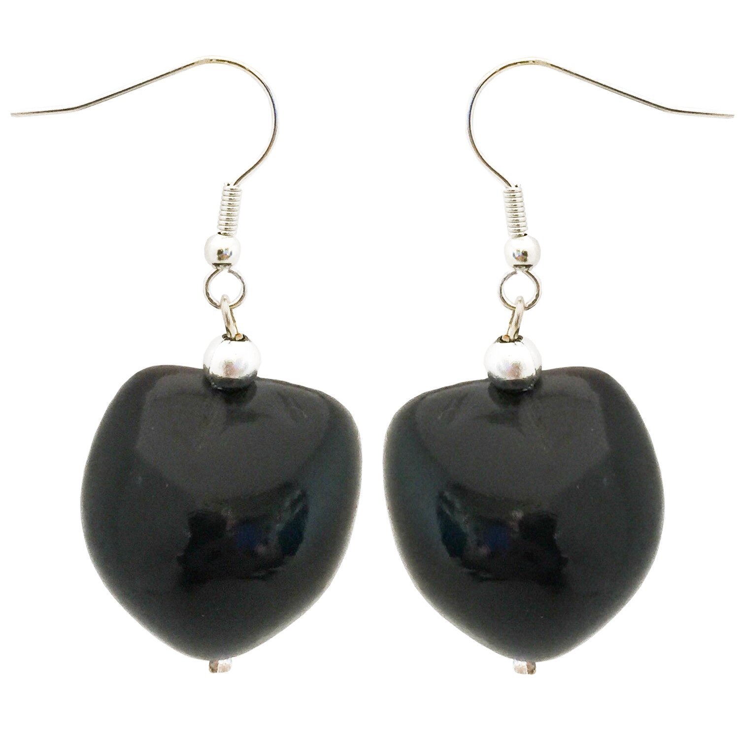 Hawaiian Black Kukui Nut Earrings From Hawaii