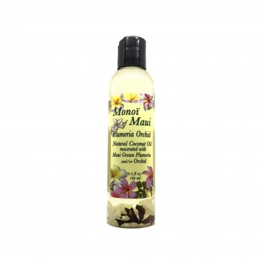 Monoi Of Maui Plumeria Orchid Natural Coconut Oil For Skin Hair