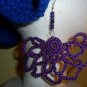 Efayes Art Crochet Flower Earrings