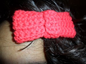 Crochet Hair Bow Size (S)