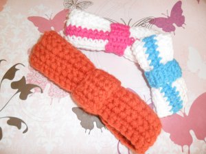 Crochet Hair Bow Size (L)