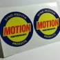 Pair of BALDWIN MOTION PERFORMANCE Vintage Style DECALS, Vinyl STICKERS