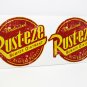 RUST-EZE X 2 DISTRESSED Vintage Style Vinyl DECAL, Car Sticker, Rat Rod, Racing