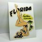 Florida Pinup Vintage Style Travel Decal, Vinyl Sticker, Luggage Label