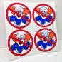 NO BOZOS Vintage Style DECALS, 2 Inch, 4 pack, Vinyl STICKERs, rat rod, racing
