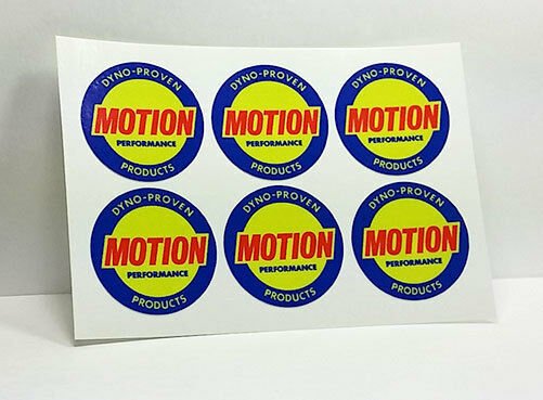 SIX 1 3/8" BALDWIN MOTION PERFORMANCE Vintage Style DECALS, Vinyl STICKERS
