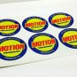 SIX 1 3/8" BALDWIN MOTION PERFORMANCE Vintage Style DECALS, Vinyl STICKERS