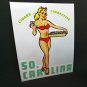 South Carolina Pin up, Vintage Style pinup DECAL, Vinyl STICKER
