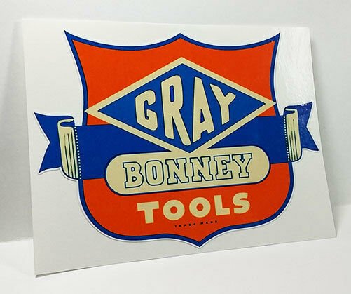 Gray Bonney Tools Vintage Style DECAL, Vinyl STICKER, rat rod, tool box, hot rod