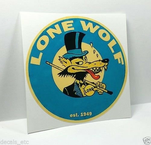 LONE WOLF Vintage Style DECAL, Vinyl STICKER, rat rod, racing, hot rod