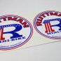 Pair of RUTTMAN Mini Bike Vintage Style DECALs, Vinyl STICKERs, 3 Inches