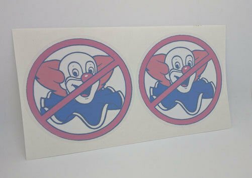 Pair 3" NO BOZOS Stickers, INSIDE WINDOW / Glass, Hot Rod Retro Vintage Decal