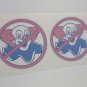 Pair 3" NO BOZOS Stickers, INSIDE WINDOW / Glass, Hot Rod Retro Vintage Decal