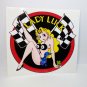 LADY LUCK Vintage Style round DECAL, Vinyl STICKER, rat rod, racing