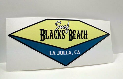 Surf Black's Beach La Jolla California | San Diego Surfing Decal | Vinyl Sticker