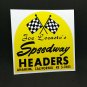 SPEEDWAY HEADERS Vintage Style DECAL, Vinyl STICKER, rat rod, hot rod, racing