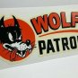 WOLF PATROL Vintage Style DECAL, Vinyl STICKER, rat rod, racing