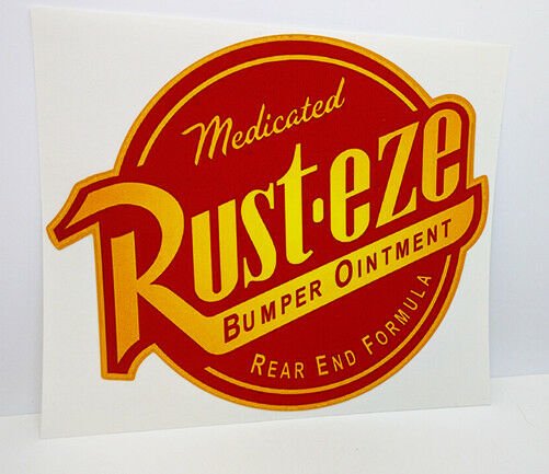 4.5" RUST-EZE Vintage Style Vinyl DECAL, Retro Car Sticker, Rat Rod, Drag Racing