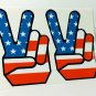 1960's PEACE SIGN x 2 Vintage Style Vinyl DECAL/Sticker, hippie, rat rod, racing
