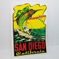 San Diego California Fishing Vintage Style Travel Decal / Vinyl Sticker