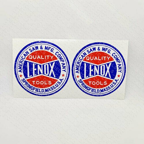 LENOX TOOLS Vintage Style DECALS, 3 Inch Vinyl STICKERS x 2