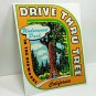 REDWOODS California Vintage Style Travel Decal / Vinyl Sticker, Luggage Label
