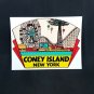Coney Island NY Vintage Style Travel Decal / Vinyl Sticker, Luggage Label