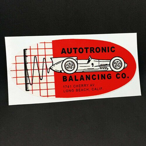 AUTOTRONIC BALANCING Vintage Style DECAL / STICKER, rat rod, racing, gasser