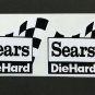 Pair of SEARS DIEHARD Vintage Style DECALs / Vinyl STICKERs