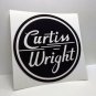 Curtiss Wright Aircraft Co. Vintage Style Airplane Decal, Vinyl Sticker, 4 Inch