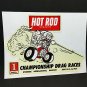 Hot Rod Drag Races 1964 Vintage Style DECAL, Vinyl STICKER, rat rod, car racing