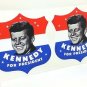 PAIR OF 3 INCH President Kennedy Vintage Style DECALS / Vinyl STICKER