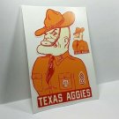 Texas A&M University AGGIES Ol' Sarge Vintage Style Mascot DECAL / Vinyl STICKER