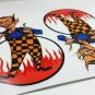 DAPPER DEVIL X 2 Vintage Style Decal, Vinyl Sticker, rat rod, racing, hot rod