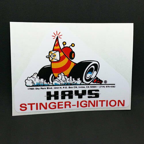 HAYS STINGER IGNITION Vintage Style DECAL, Vinyl STICKER, rat rod, racing