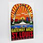 St. Louis Missouri Arch Vintage Style Travel Decal, Vinyl Sticker, Luggage Label