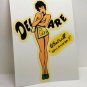 Delaware Pinup Vintage Style Travel Decal, Vinyl Sticker, Luggage Label