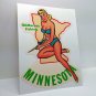 Minnesota Pinup Vintage Style Travel Decal, Vinyl Sticker, Luggage Label