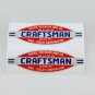 CRAFTSMAN TOOLS KING SEELEY Vintage Style DECALS, 4.5" Vinyl STICKERS x 2