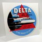 DELTA Airlines Vintage Style Round Decal / Vinyl Sticker, Luggage Label, 4"