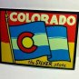Colorado The Silver State Vintage Style Travel Decal / Vinyl Luggage Sticker
