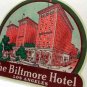 Biltmore Hotel Los Angeles Old Style Travel Decal / Vinyl Sticker, Luggage Label