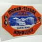 Moana Seaside Hotel Hawaii Vintage Style Travel Decal / Vinyl Luggage Sticker