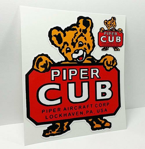 Piper Cub Aircraft Co. Lockhaven PA Vintage Style Airplane Decal / Vinyl Sticker