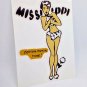 Mississippi Pinup Vintage Style Travel Decal, Vinyl Sticker, Luggage Label