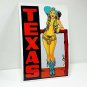Texas Cowgirl Pin-up Vintage Style Travel Decal / Vinyl Sticker, Luggage Label